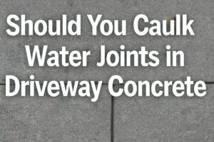 Should You Caulk Water Joints in Concrete Driveways?