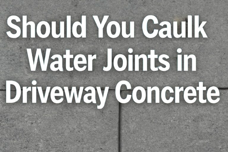 Should You Caulk Water Joints in Driveway Concrete? 8 Should You Caulk Water Joints in Concrete Driveways?