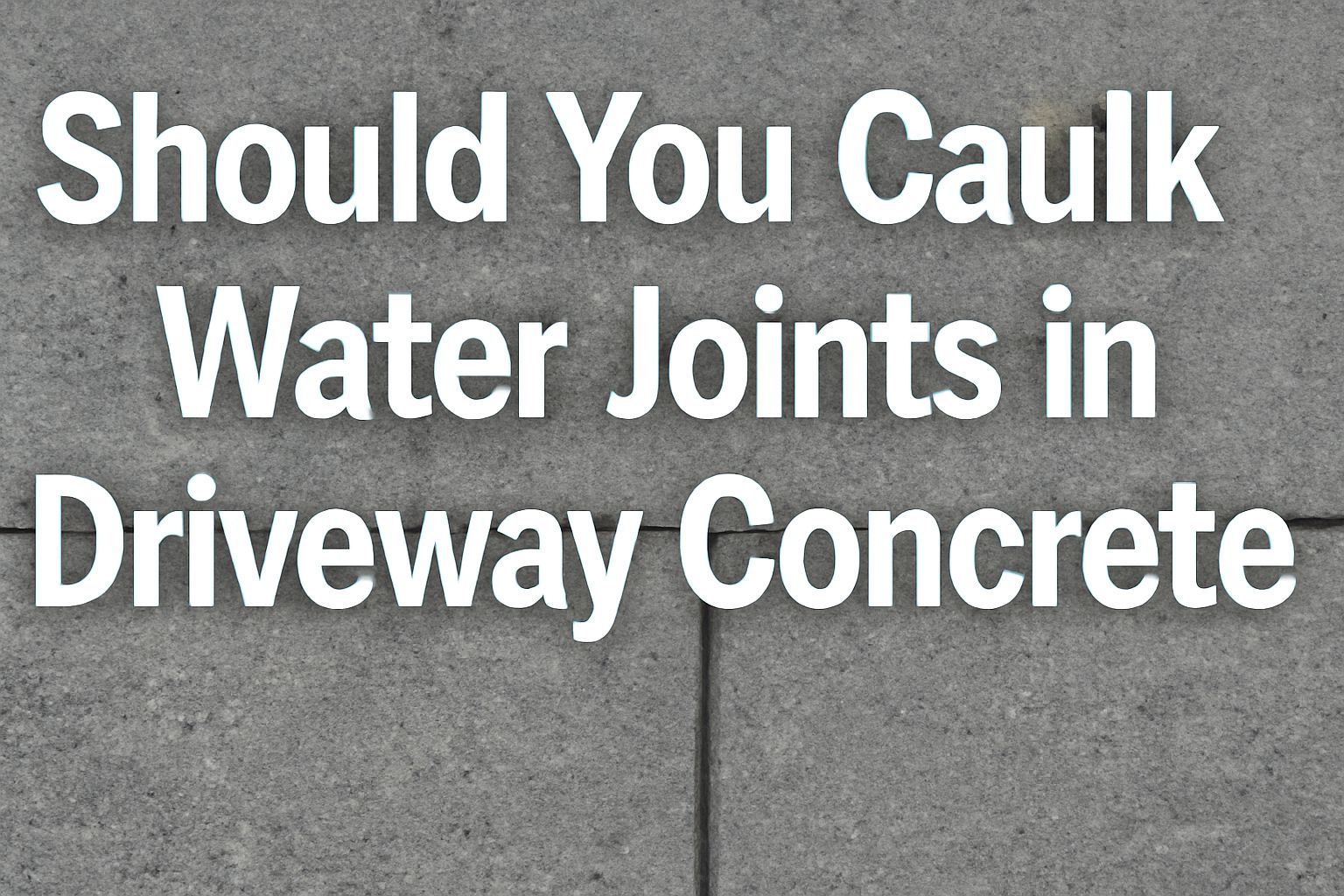 Should You Caulk Water Joints in Concrete Driveways?